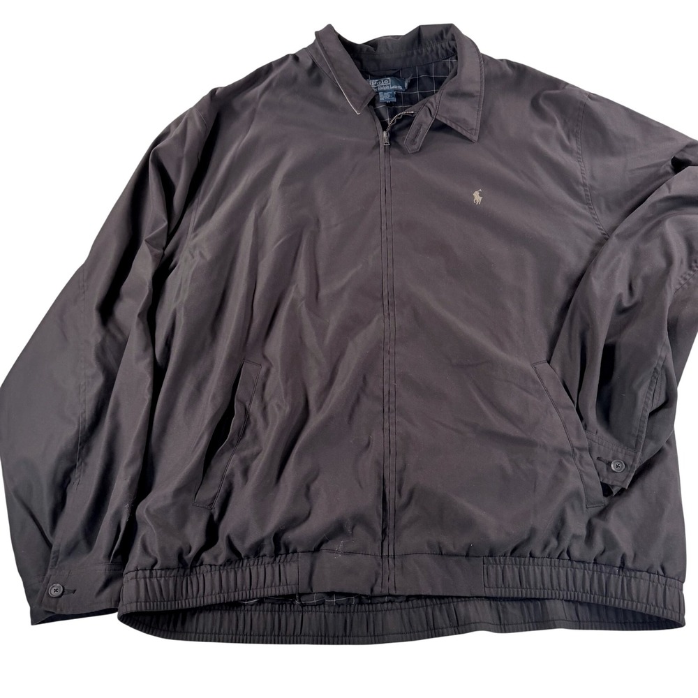 Polo Ralph Lauren Windbreaker Mens 3XLT Brown Harrington Jacket